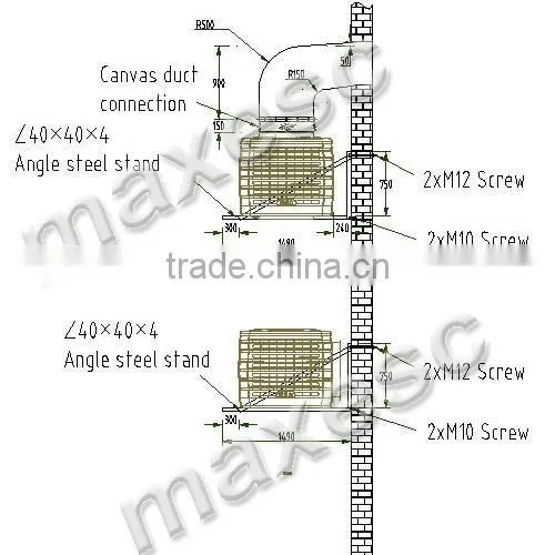 workshop industrial Outdoor plastic evaporative air water cooling system
