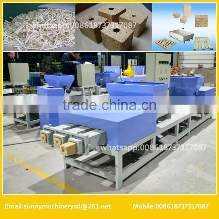 hot pressing hydraulic working Wood sawdust block press machine