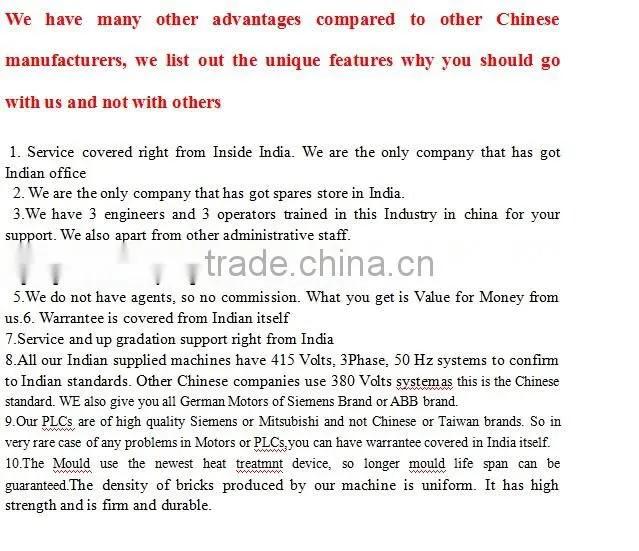 Canton fair simple cement brick Machine price list
