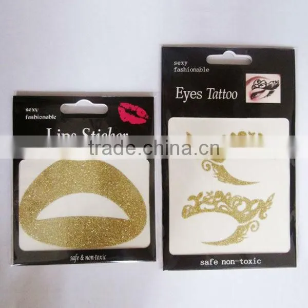 Sexy Fashion Lip nail Eye Tattoo sticker set