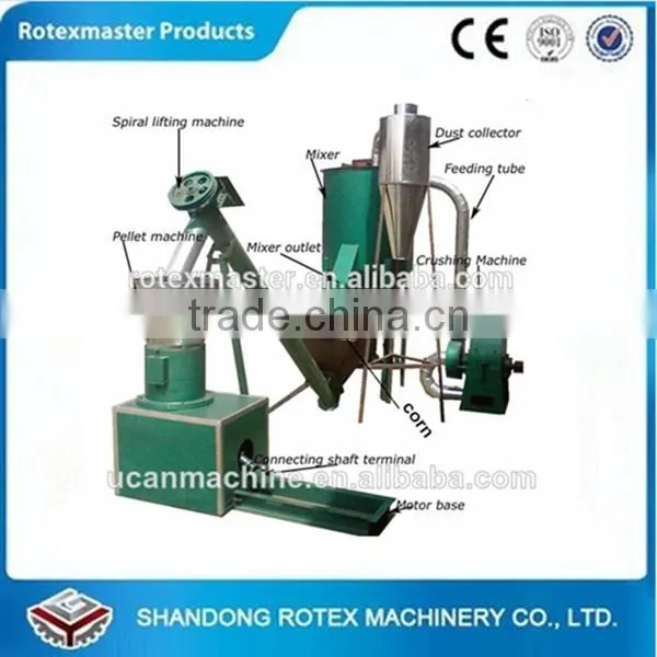 600-800Kg/h agriculture electrical poultry farming animal feed processing plant pellet machine