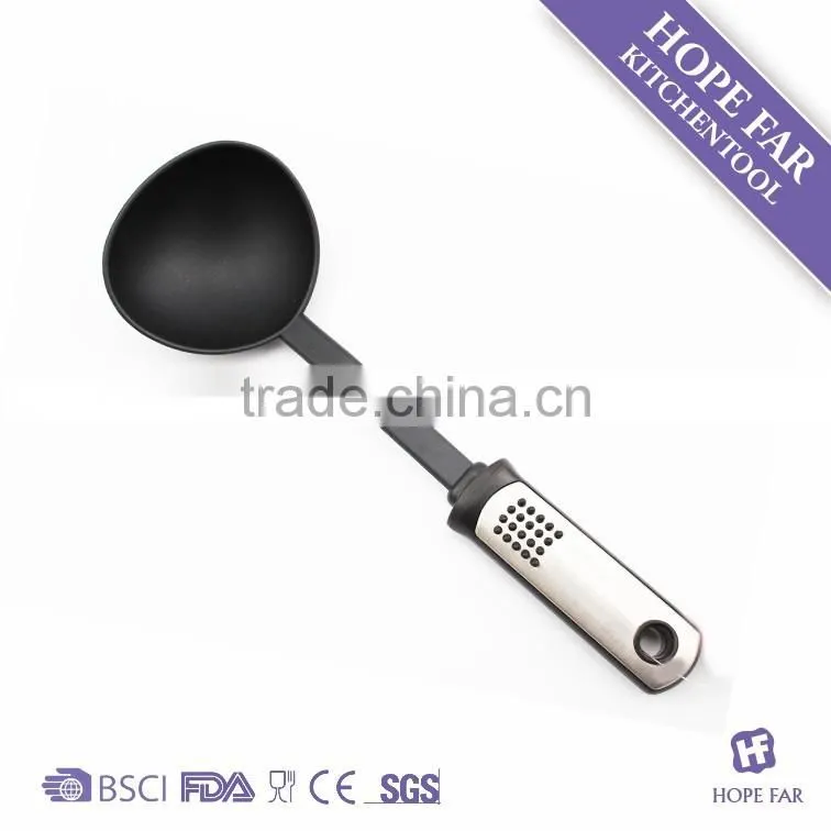 0900015 Best quality black color nylon soup ladle