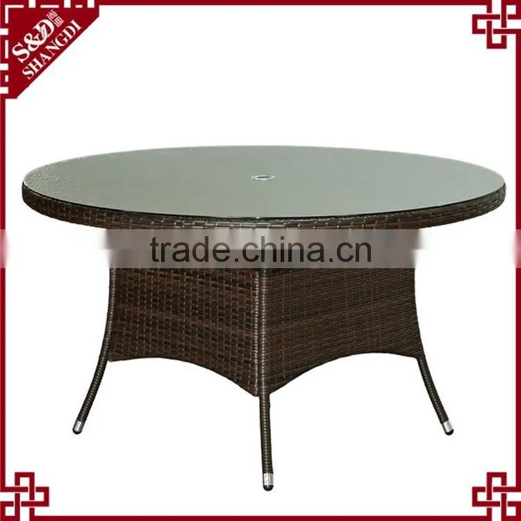 Luxury rattan garden patio dining table sets with 6 chairs