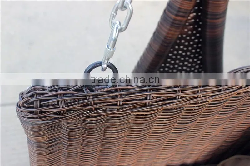 Garden Furniture Rattan Hanging Chairs Double Swing