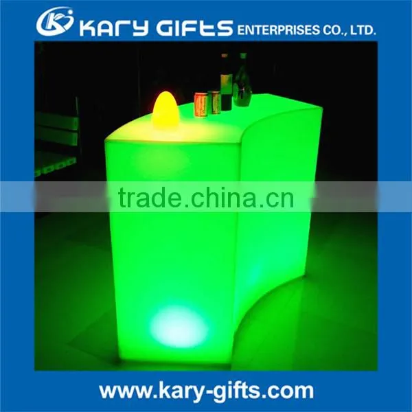 Rechargeable illuminated LED modern bar counter
