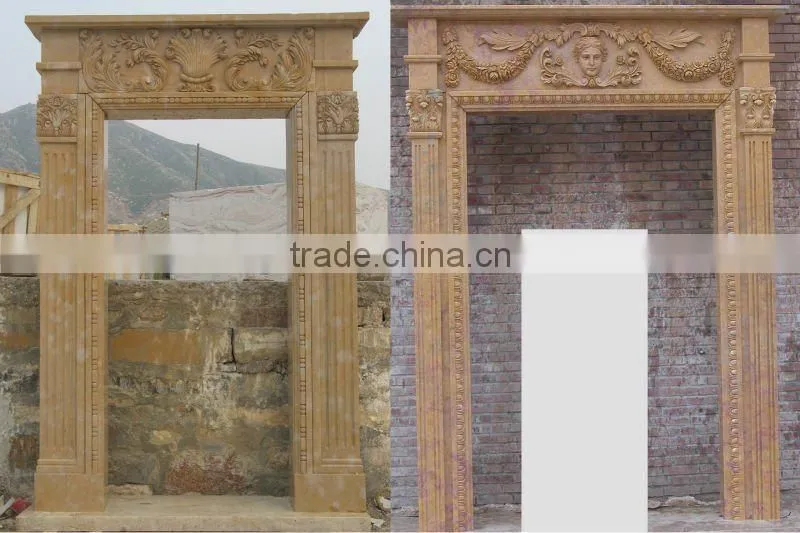 Sunset Red Stone Doorframe with Lady