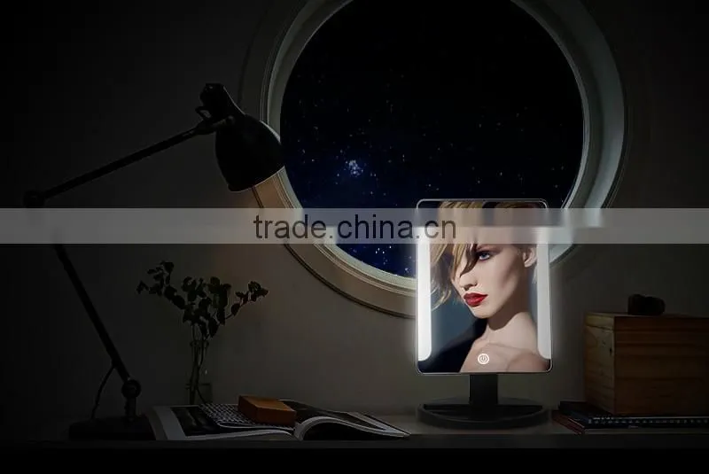 Wholesale 16 lights Vanity Led lighted mirror desktop make up mirror with led light