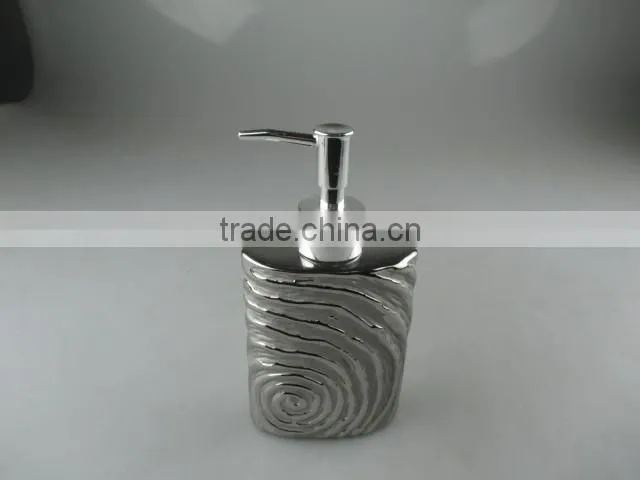 stocked ceramics silver color bath jar