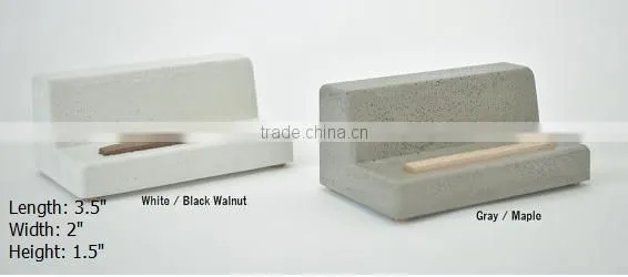 Office series Concrete Desk Set Pencil Holder , Business Card Holder