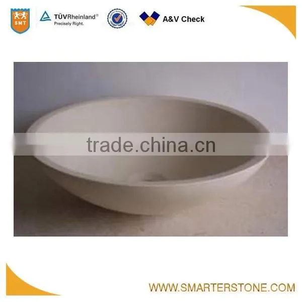 Round shape white basin for hotel project