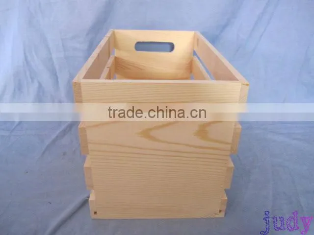 Nature color pine wood crates wholesale