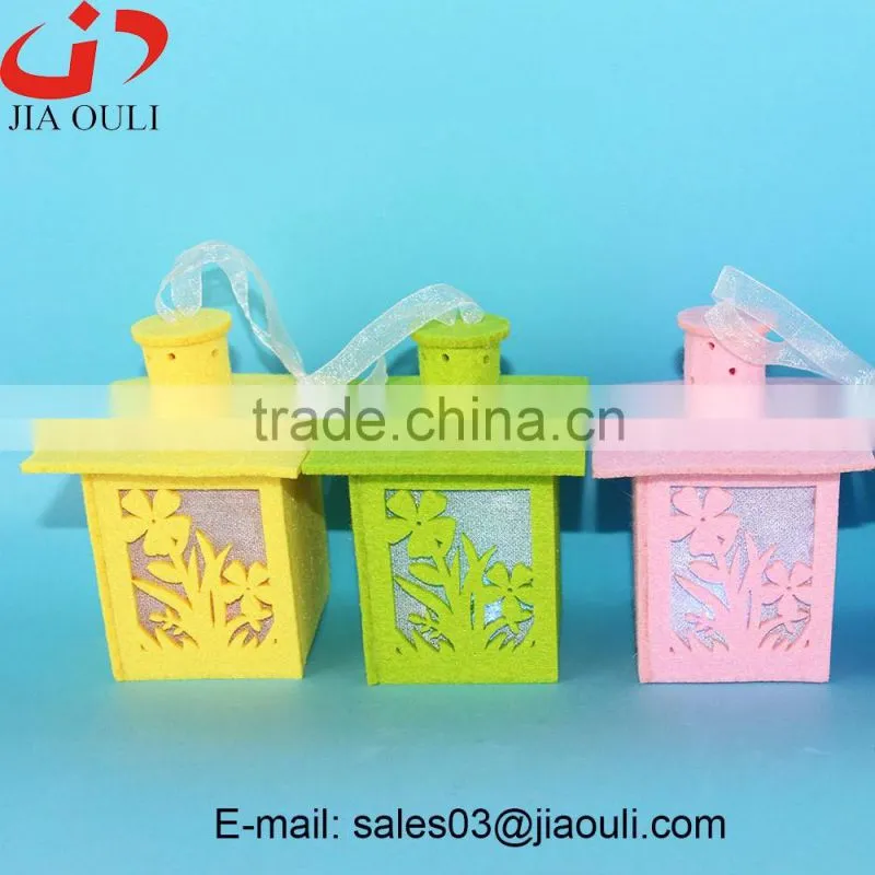 Fashion Easter decorations non-woven easter hanging LED egg decorations