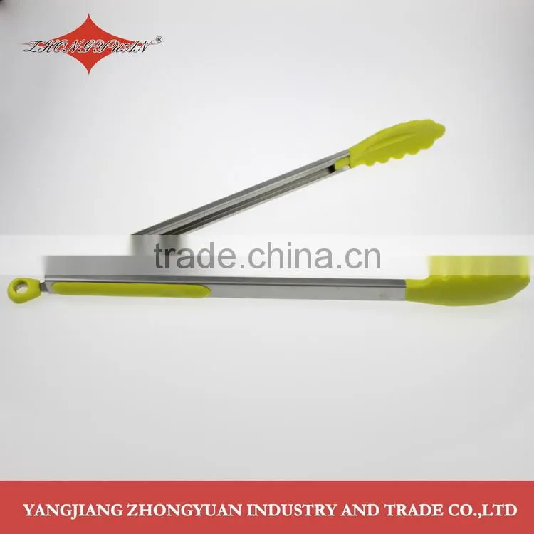 Multi function plastic food clip bbq tongsalad tongs for kitchen accessory