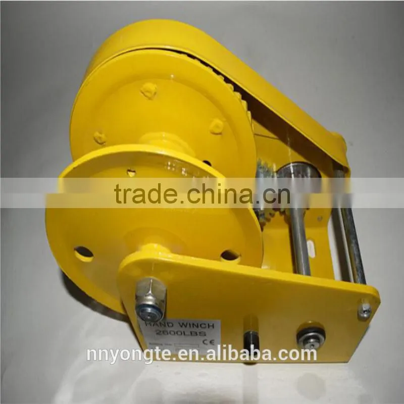 1200lbs 1800lbs 2600lbs Manual Hand Winch With Brake