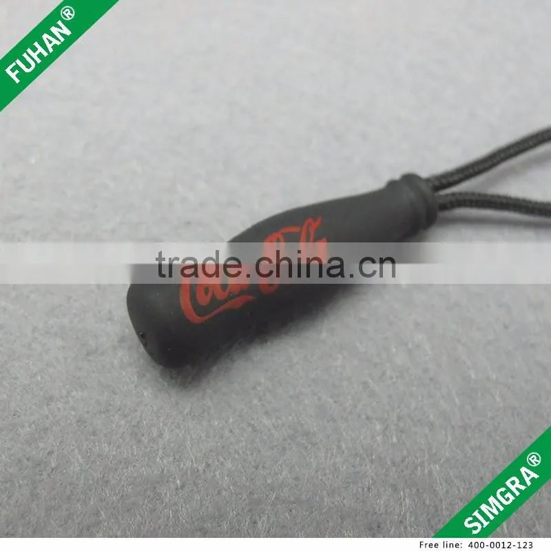 Popular Shape Brand Logo Durable PVC Zipper Sliders for Apparel