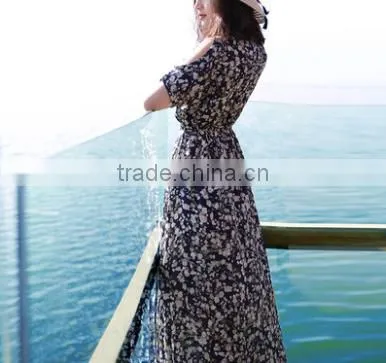 2016 New Latest Summer Women Slim Plus Size Long Bohemia Beach Dress