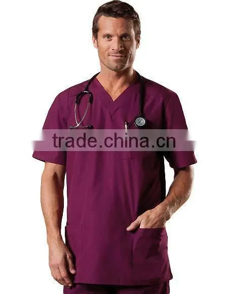 Hot Selling four pockets poly/cotton poplin Hospital Scrubs Medical Uniforms