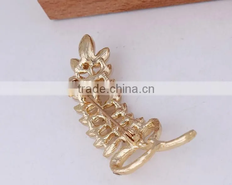 F20049N grape pearl rhinestone brooch for wedding
