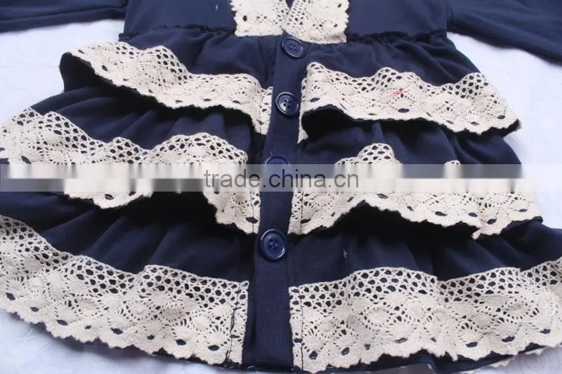 Best kids products ruffle lace red cotton coat for children valentines day out clothing