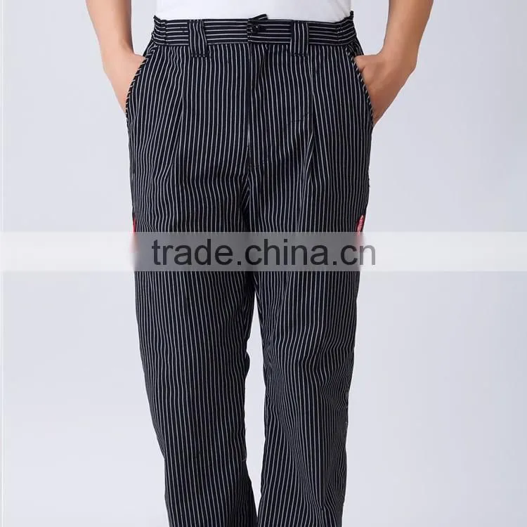 China Custom Made Good Quality Restaurant Work Uniform Chef Pants