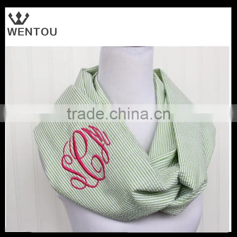 Wholesale Personalized Seersucker Infinity Scarf