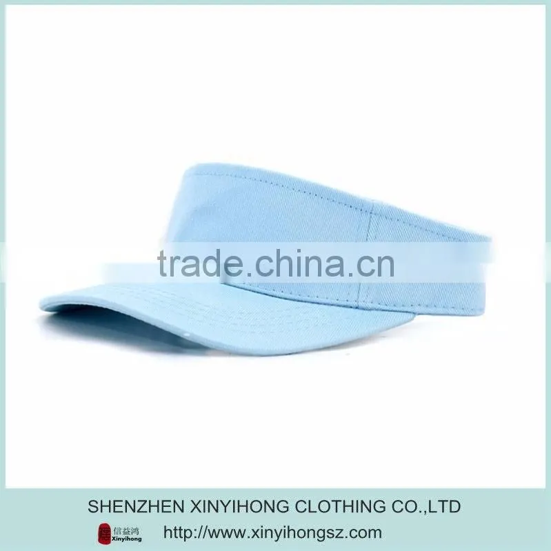wholesale high quality 100% cotton contrast color golf sports visors for lady
