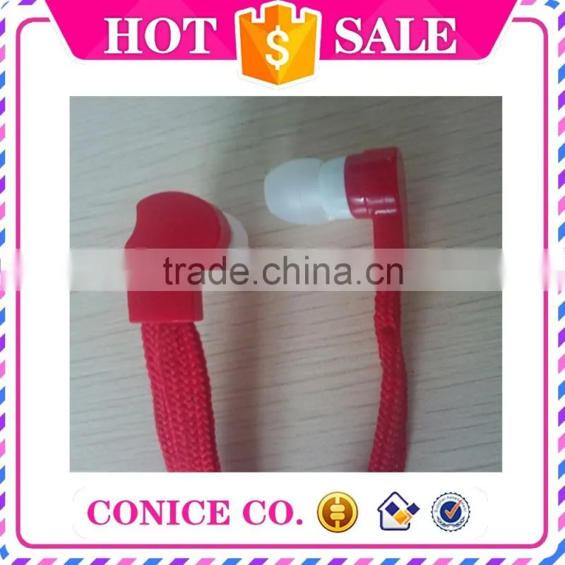 high quality noise cancelling function balance armature shoelace earphone with mic