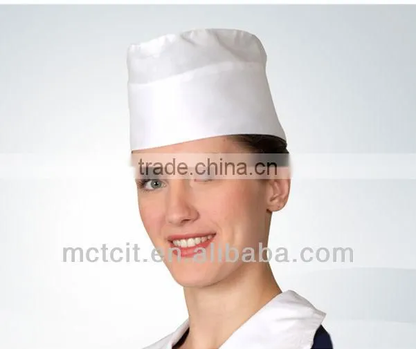 Eco-friendly disposable paper cook hat, white paper chef cap