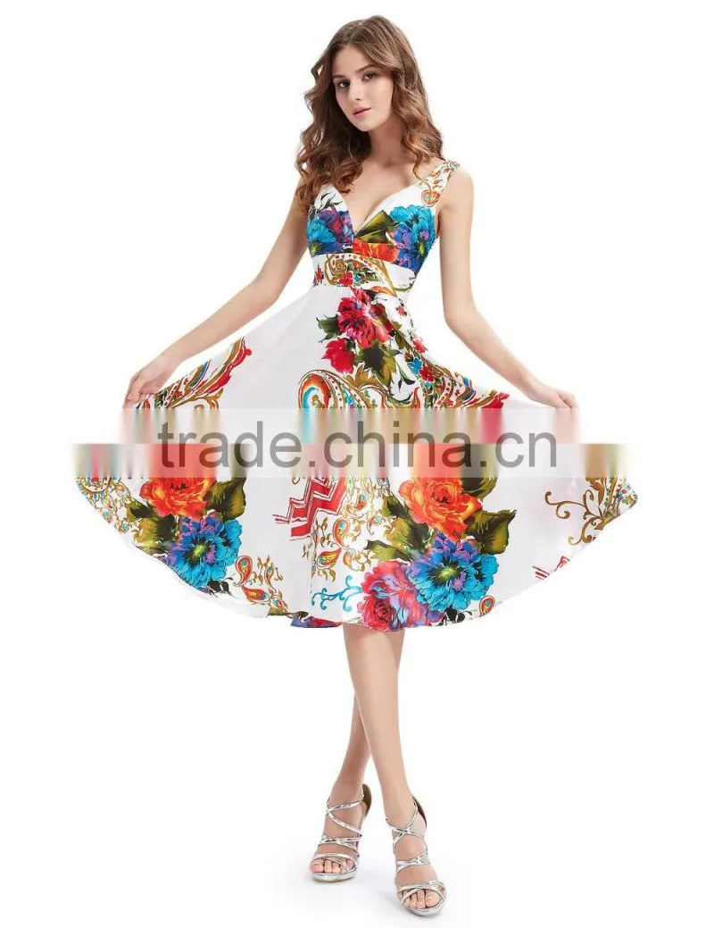Wholesale Lady Fashion Sleeveless Floral Printed Halter Dresses Womens Backless Designs Satin Midi Dress
