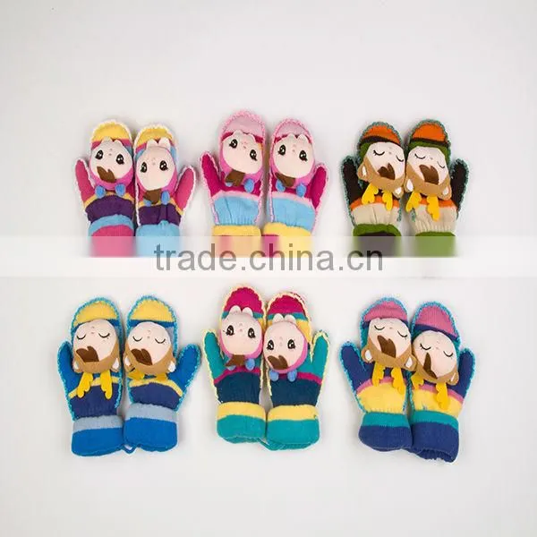 New Kids Little Dragon Female Fashion Cartoon Character Gloves TG-1011
