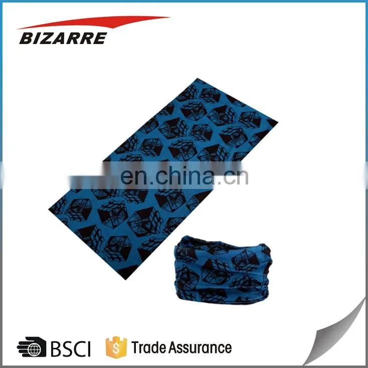 Yoga gym essential print polyester scarf seamless bandana custom