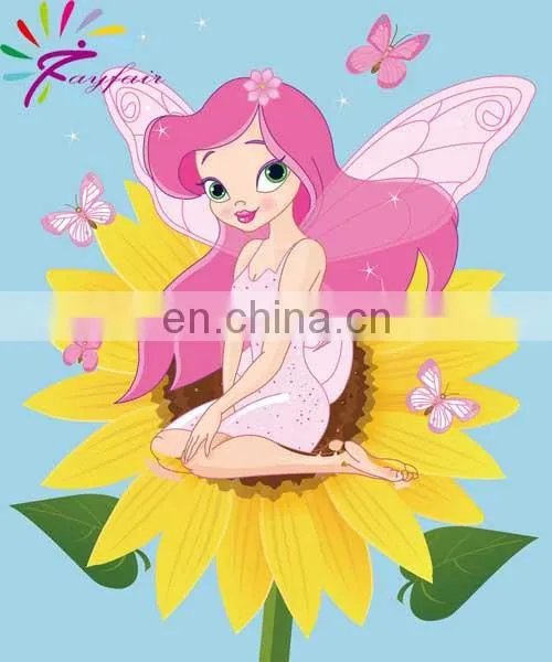 2016 new design DIY mosaic sticker craft for kids-fairy2