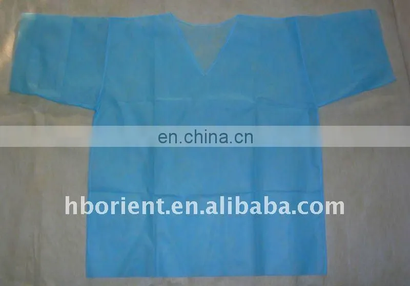 comfortable disposable SMS pajamas kit V neck shirt and trousers
