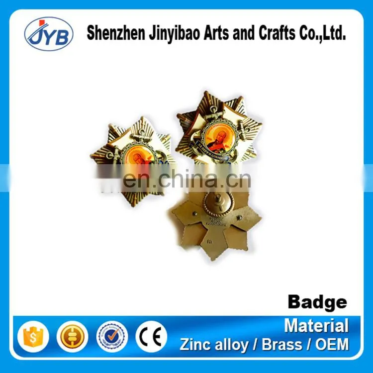 factory price cheap metal firefighter badge for sale
