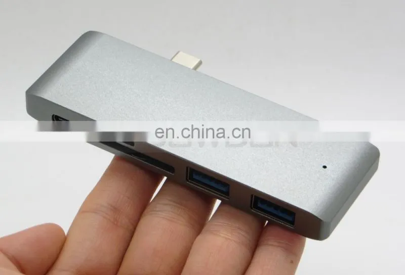 Aluminium 5 in 1 USB 3.0 Type C Hub for Macbook