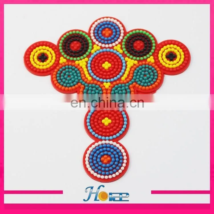 wholesale cheap 3D PVC rubber patch lady sandal rubber accessories