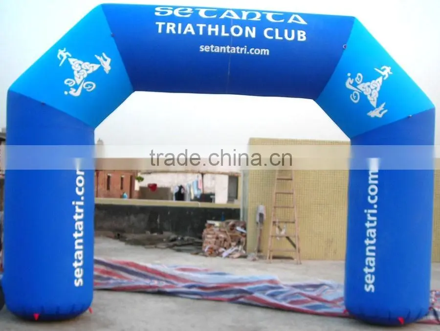 Light blue Advertising Inflatable Arch with Balloon