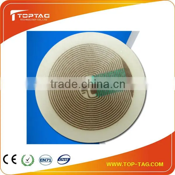 Circle Rfid NFC Stickers, NTAG203 sticker, waterproof rifd label