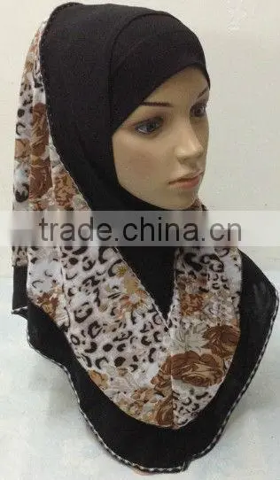 A498 Popular Newest ITY TWO LAYERS al amira 2pcs MUSLIM HIJAB