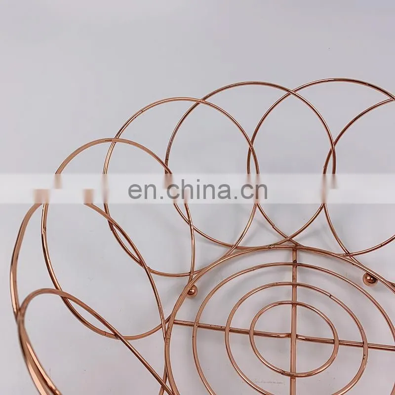 home desktop iron wire metal basket vegetable onion bathroom kitchen pantry fruit basket storage