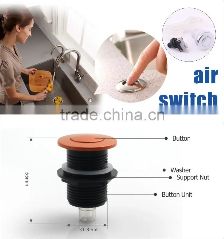 push button disjunctor Food waste disposer air switch push button switch 250v
