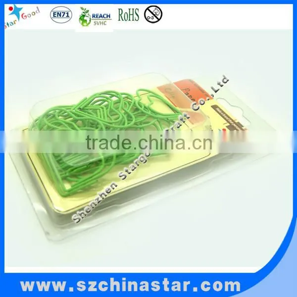 PVC zipper bag with printing paper clip