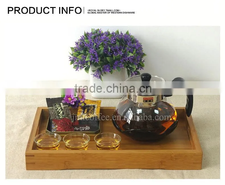colorful PP plastic glass teapot with stainless steel filter
