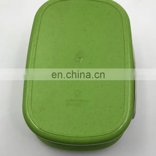 Promotional Wholesale Bamboo Straw Fiber Wheat Warm Stack Customize Lunch Bento Box