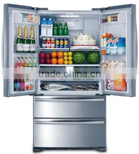No Frost French Stainess steel Door Refrigerator With Automatic ice maker