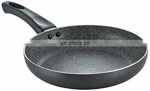 Light Weight Non Stick Die Cast Aluminum Thick Bottom Marble Coating Round Frying Pan