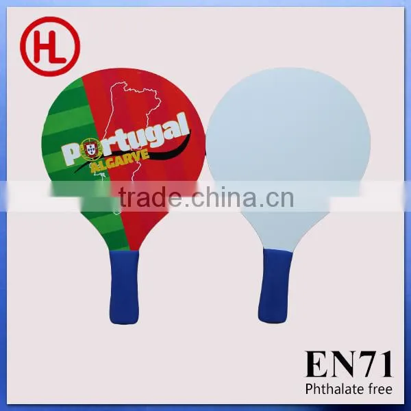 Portugal Hot sale Custom sticker printing Wooden Beach Tennis Racket /beach bat /beach paddle set with beach ball wholesale