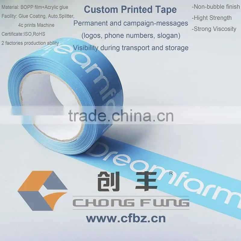 Color branded custom logo printed adhesive tape