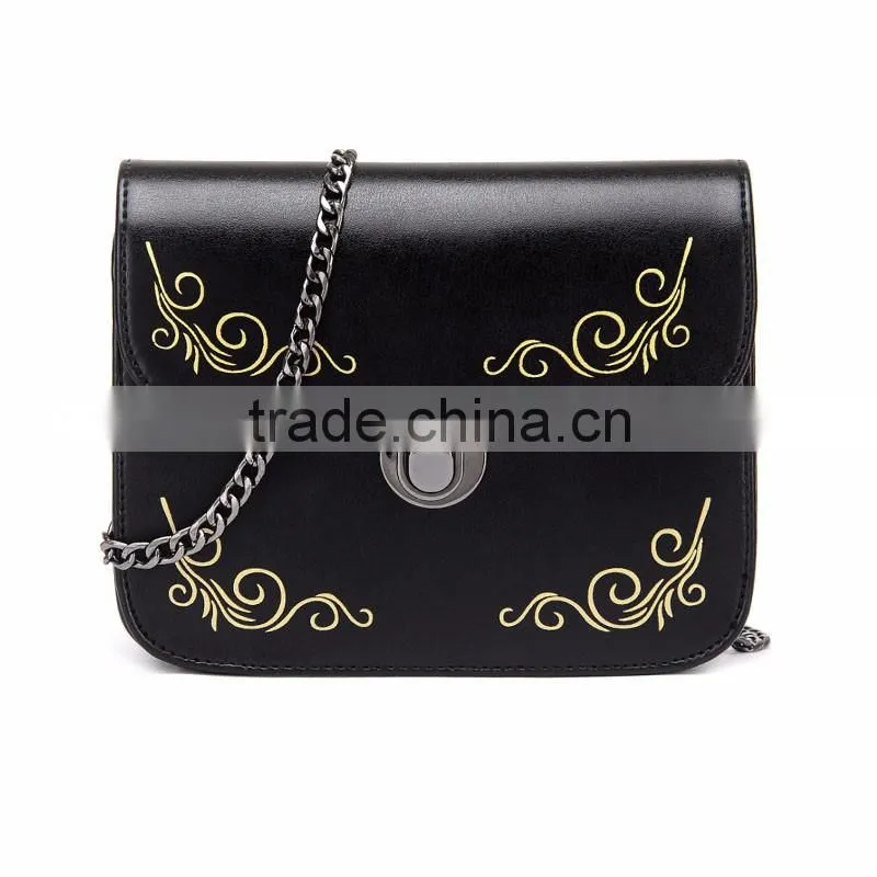 Elegant cube shoulder bags chain shoulder bag ladies dinner pu handbag women bag