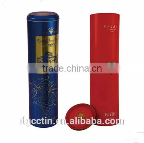 High quality wine tin box, wine metal packaging box, wine tin box
